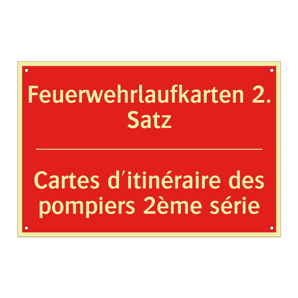 Feuerwehrlaufkarten 2. Satz - Cartes d'itinéraire des pompiers  /.../
