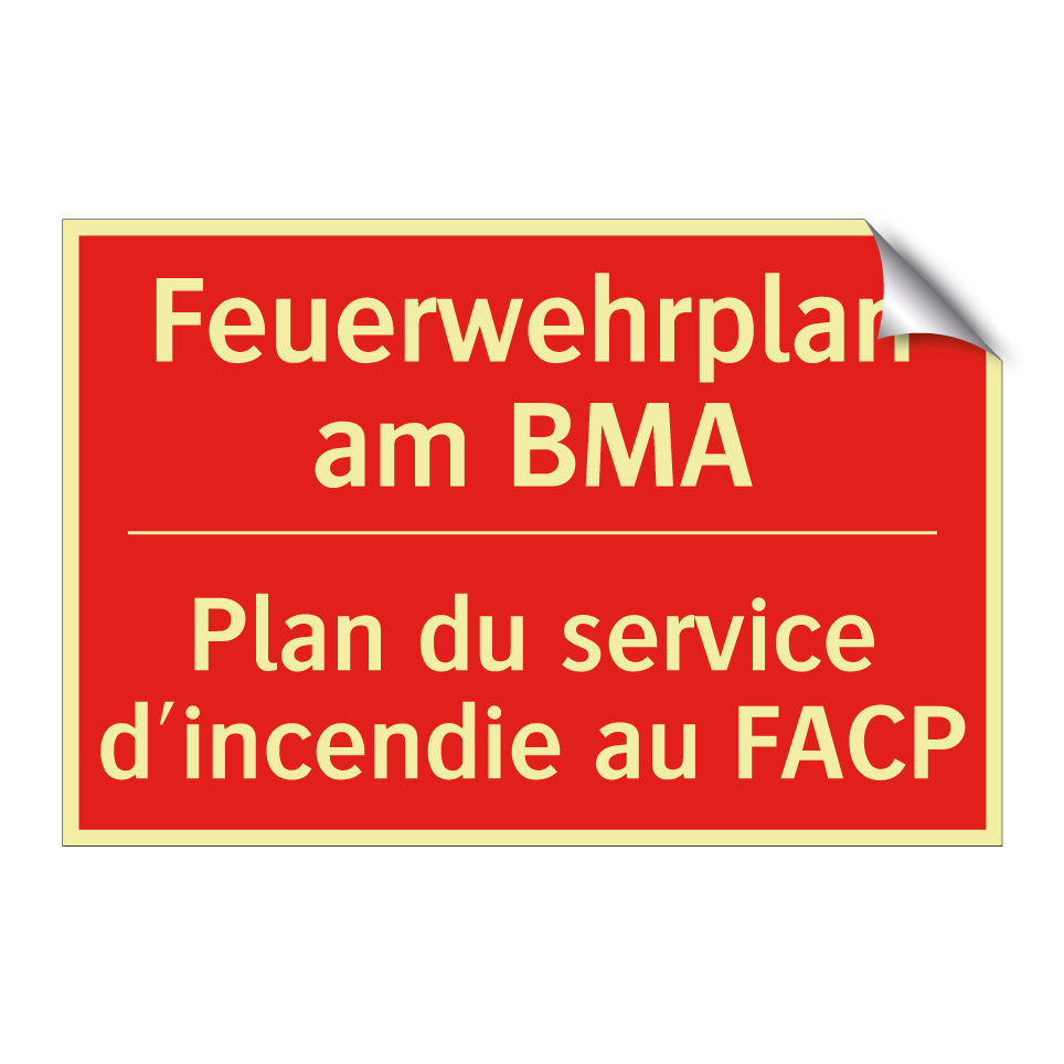 Feuerwehrplan am BMA - Plan du service d'incendie au  /.../