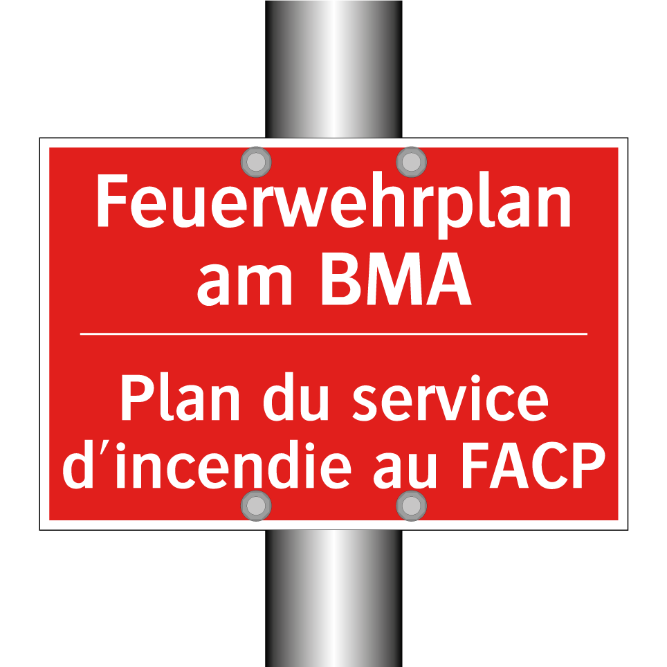 Feuerwehrplan am BMA - Plan du service d'incendie au  /.../