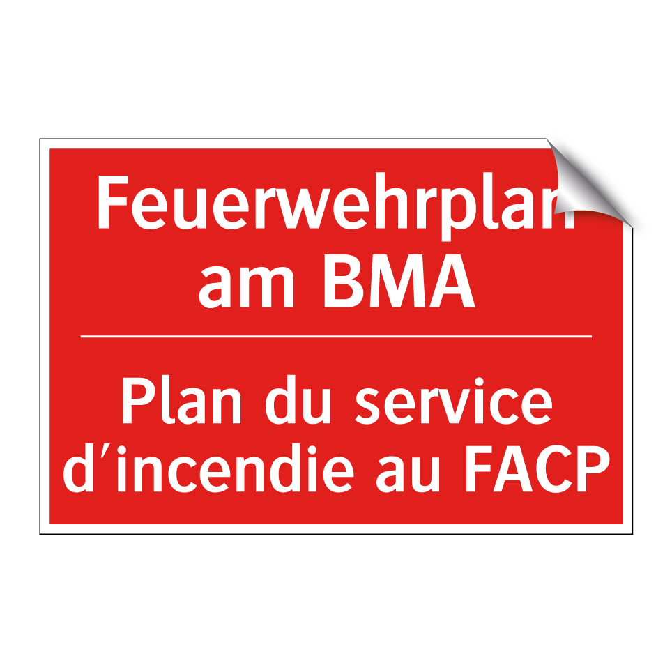 Feuerwehrplan am BMA - Plan du service d'incendie au  /.../