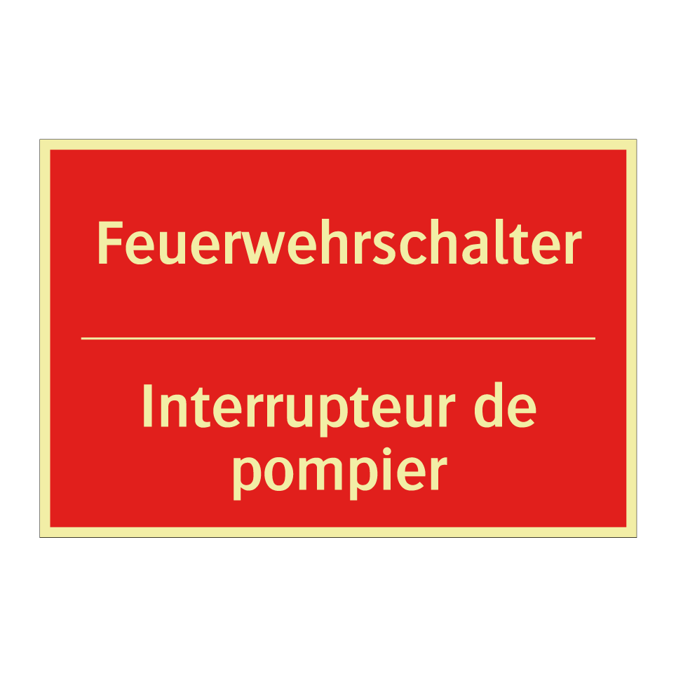 Feuerwehrschalter - Interrupteur de pompier