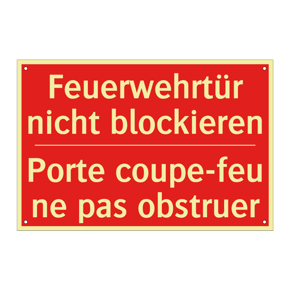 Feuerwehrtür nicht blockieren - Porte coupe-feu ne pas obstruer /.../