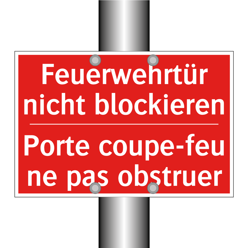 Feuerwehrtür nicht blockieren - Porte coupe-feu ne pas obstruer /.../