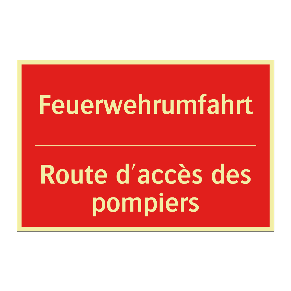 Feuerwehrumfahrt - Route d'accès des pompiers