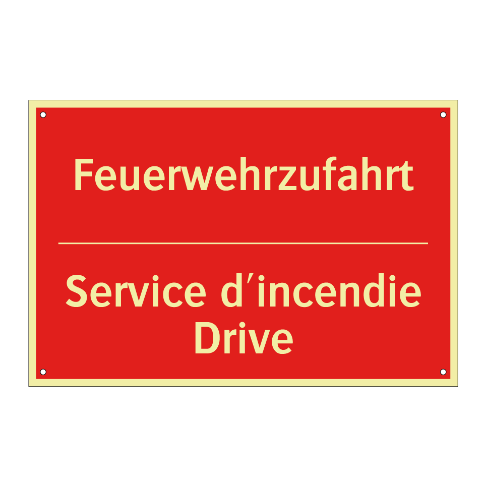 Feuerwehrzufahrt - Service d'incendie Drive