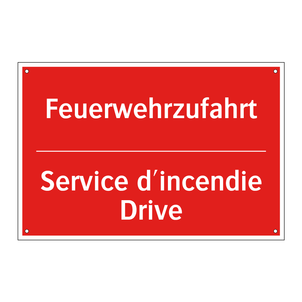 Feuerwehrzufahrt - Service d'incendie Drive