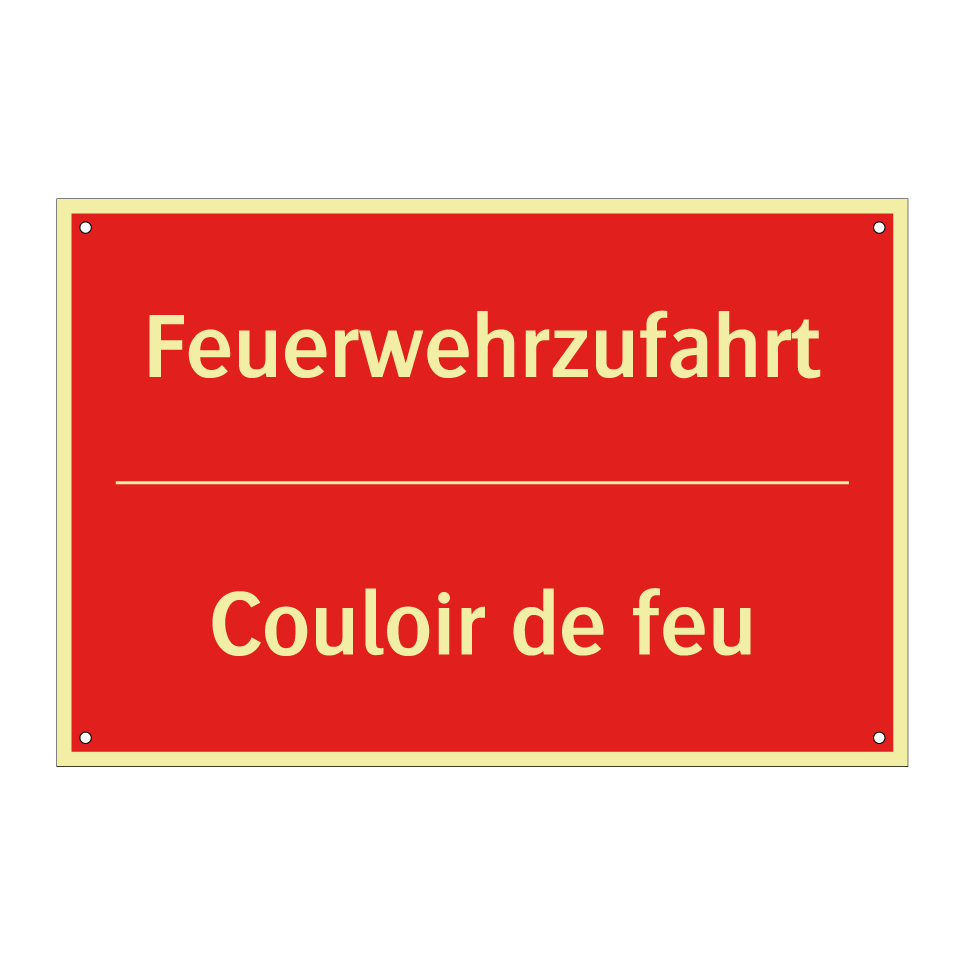 Feuerwehrzufahrt - Couloir de feu