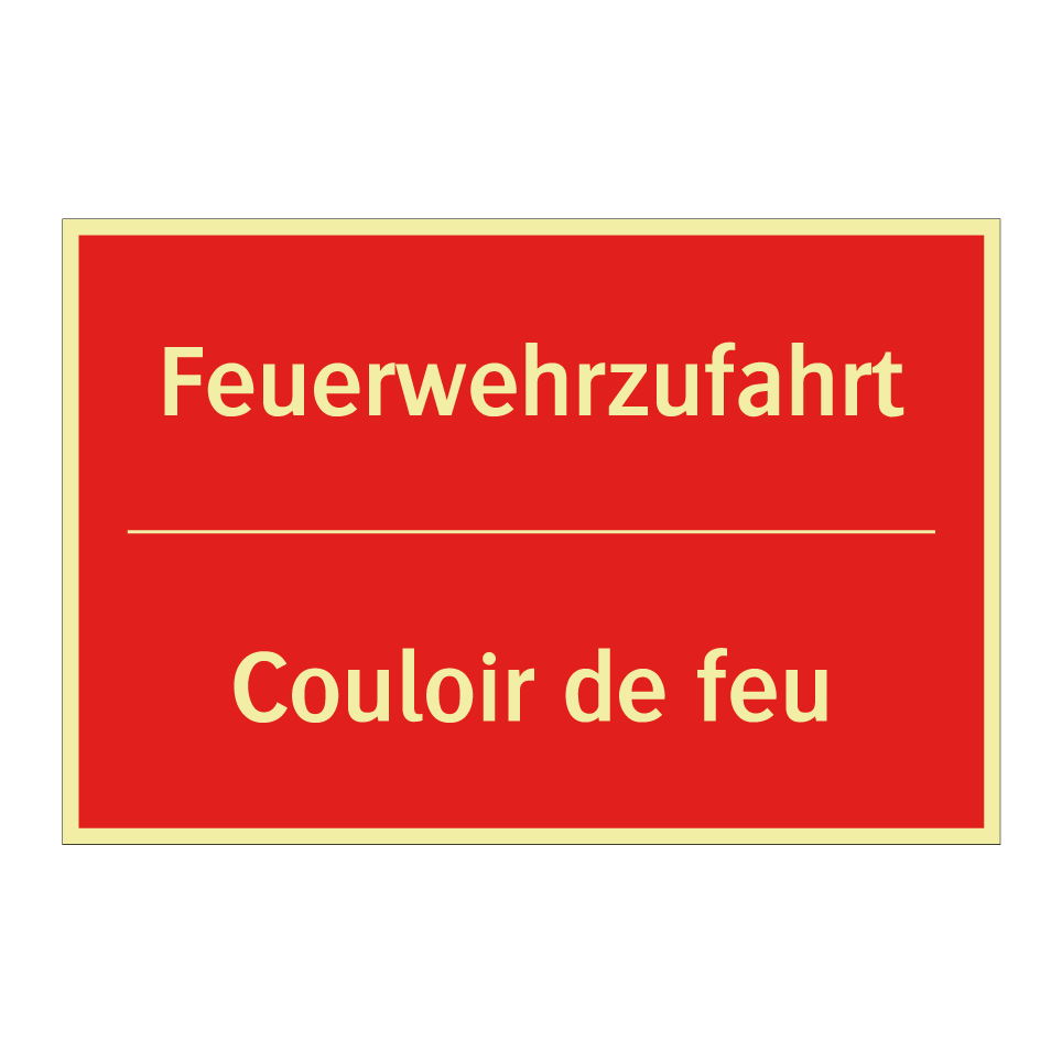Feuerwehrzufahrt - Couloir de feu