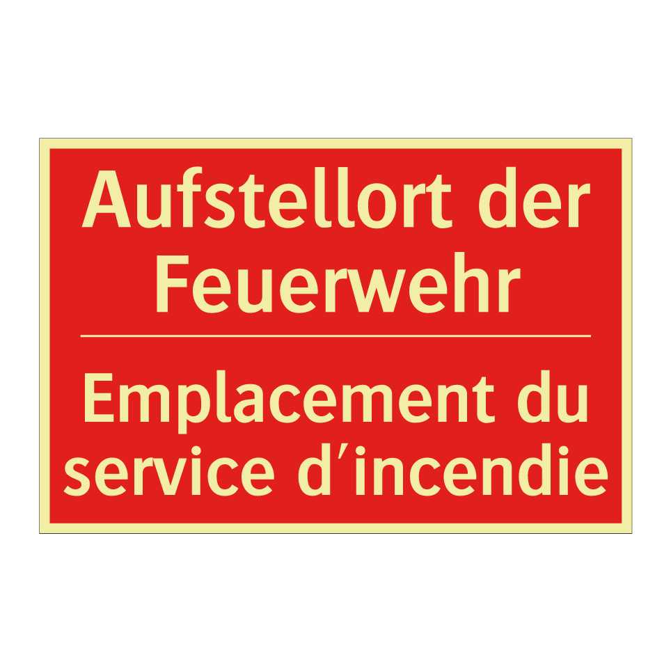 Aufstellort der Feuerwehr - Emplacement du service d'incendie /.../
