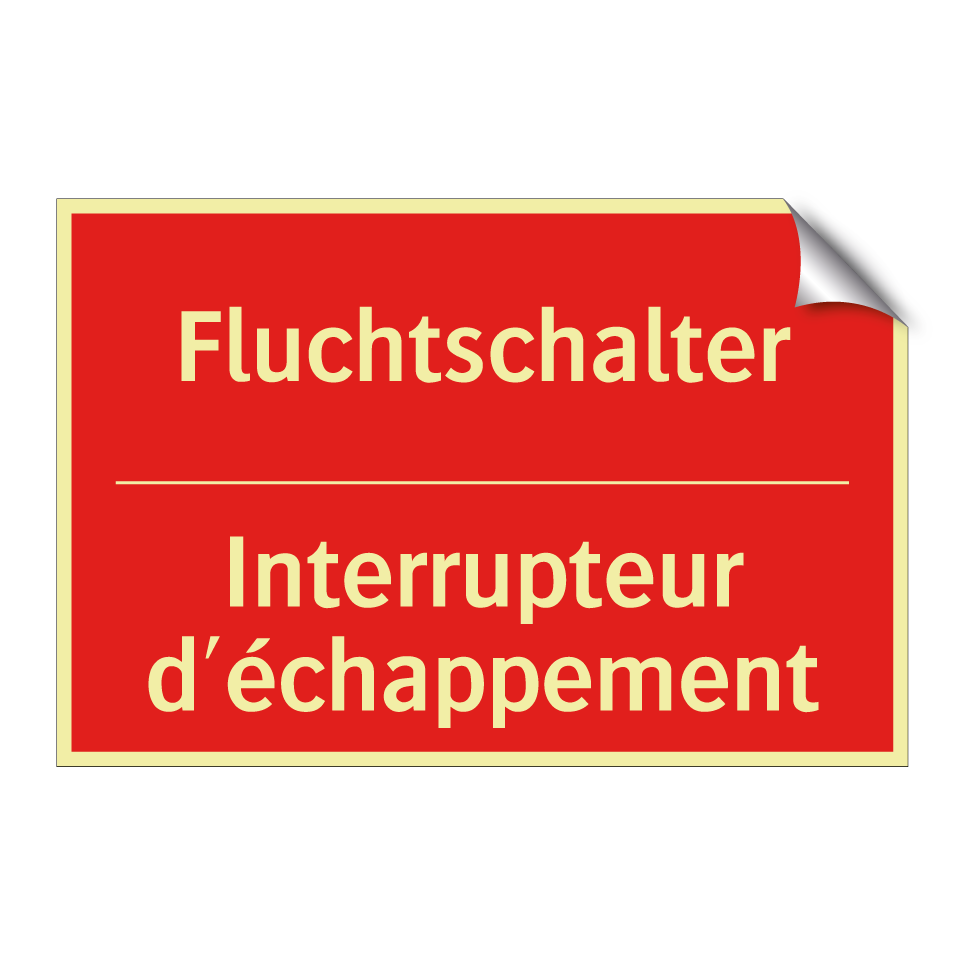 Fluchtschalter - Interrupteur d'échappement