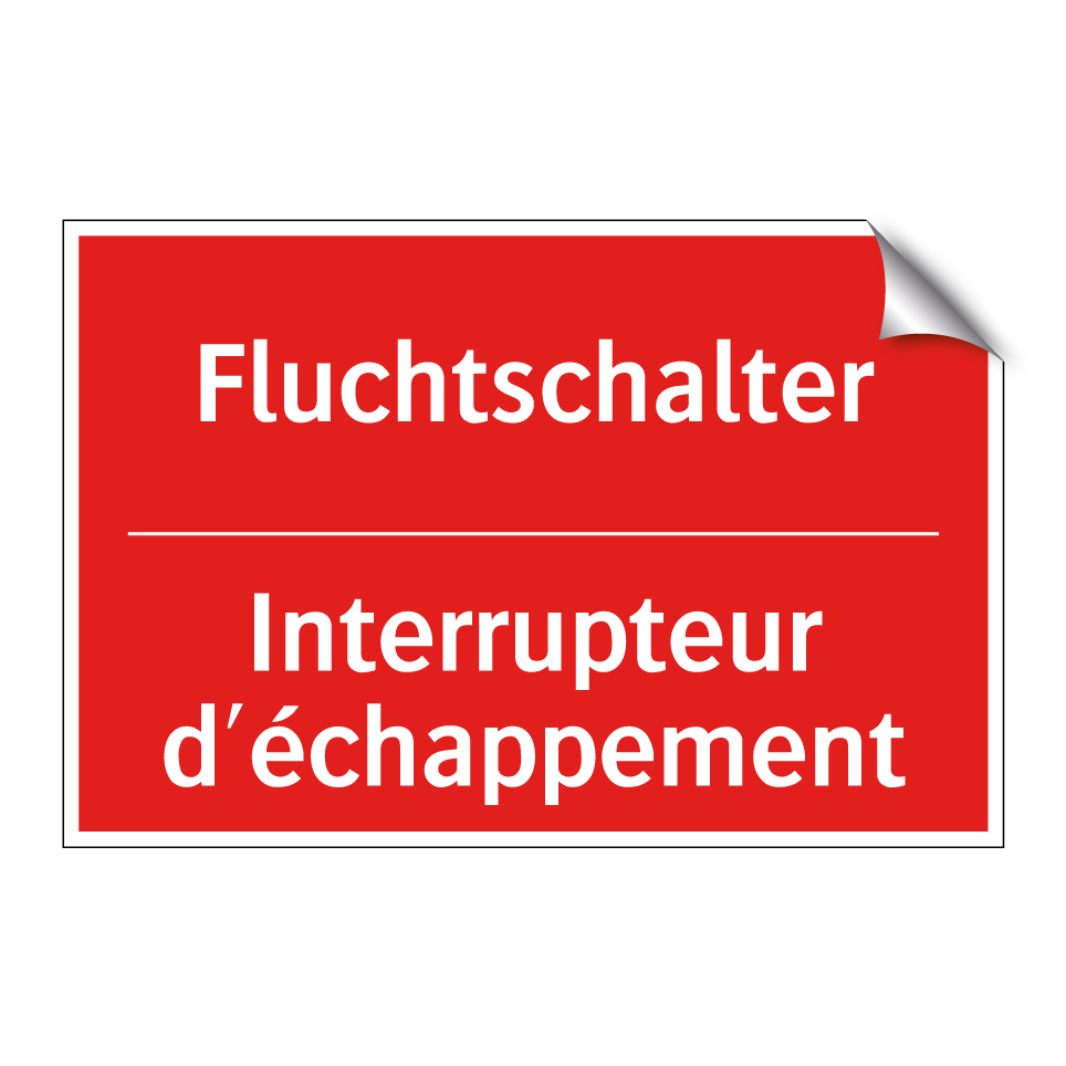 Fluchtschalter - Interrupteur d'échappement