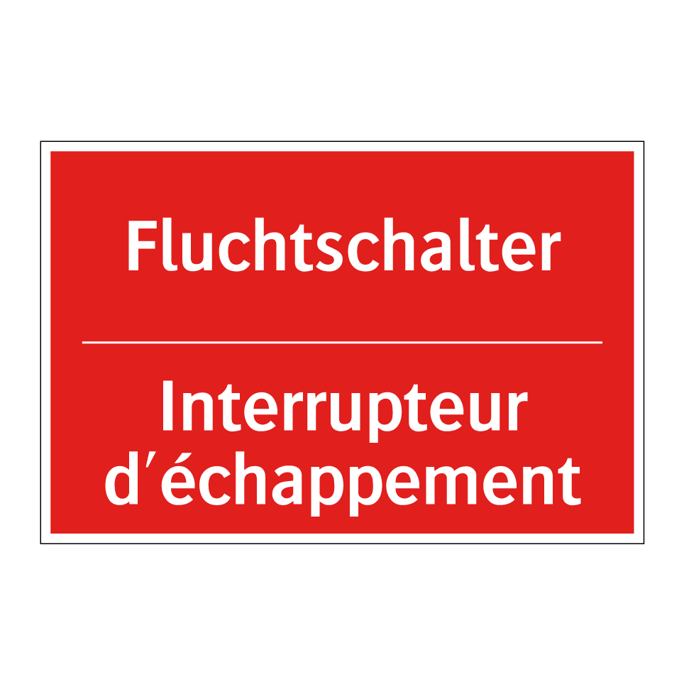 Fluchtschalter - Interrupteur d'échappement
