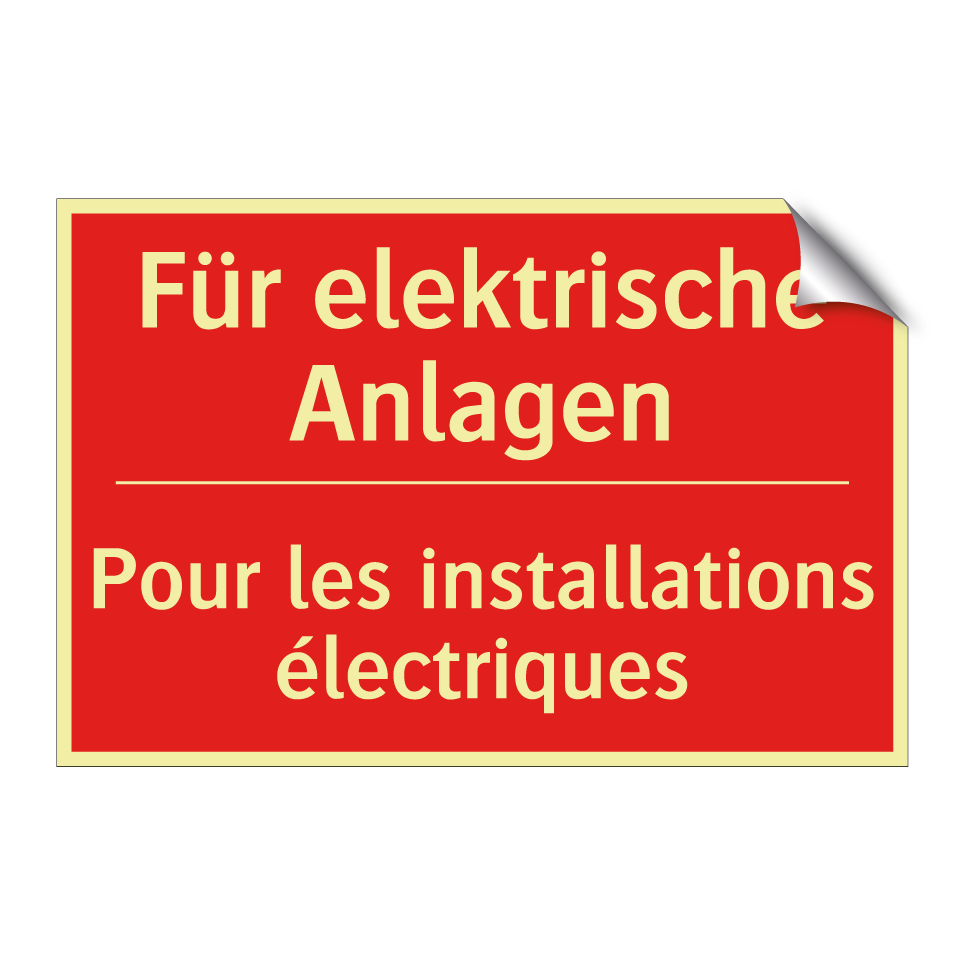 Für elektrische Anlagen - Pour les installations électriques /.../