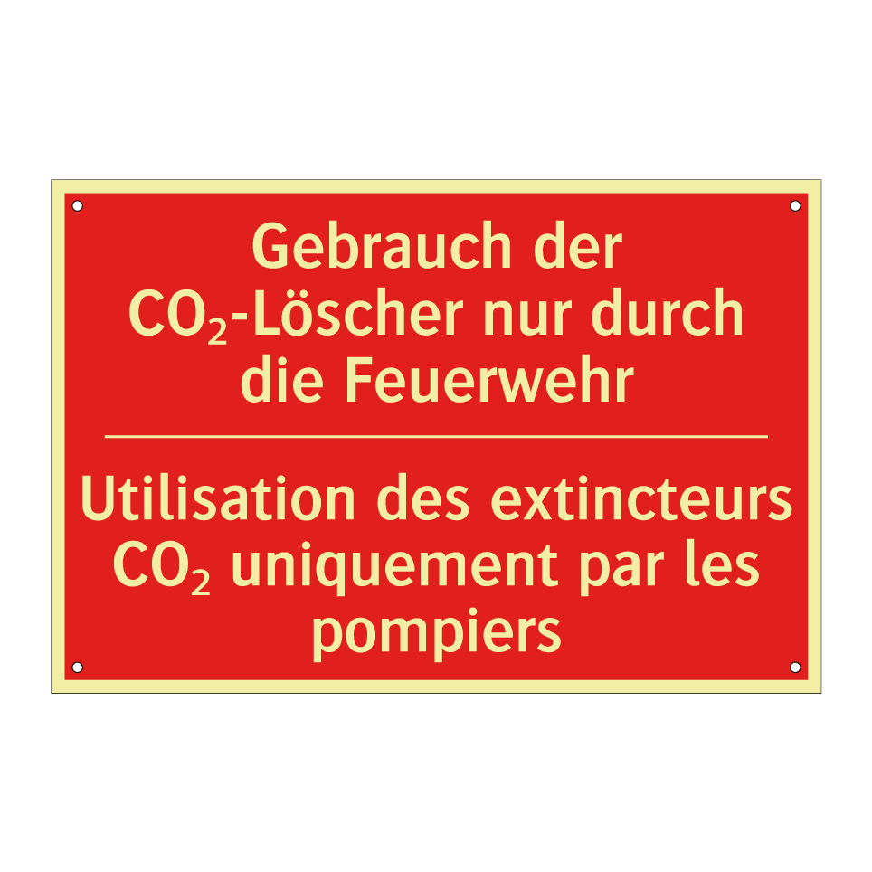Gebrauch der CO₂-Löscher nur durch  /.../ - Utilisation des extincteurs CO₂  /.../