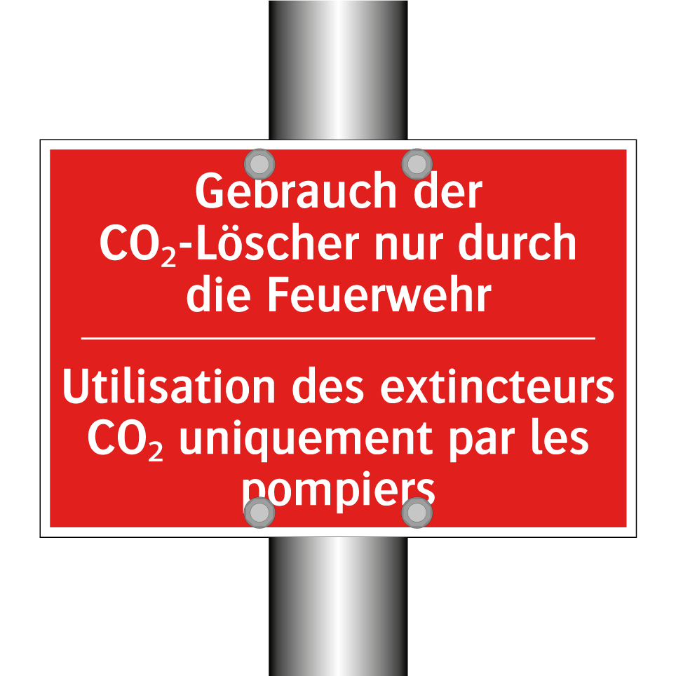 Gebrauch der CO₂-Löscher nur durch  /.../ - Utilisation des extincteurs CO₂  /.../