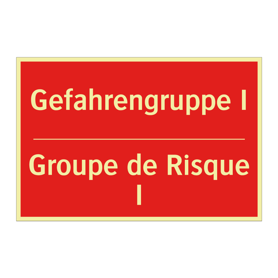 Gefahrengruppe I - Groupe de Risque I
