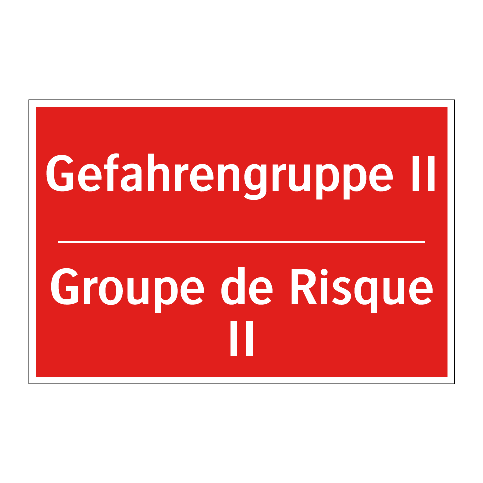 Gefahrengruppe II - Groupe de Risque II