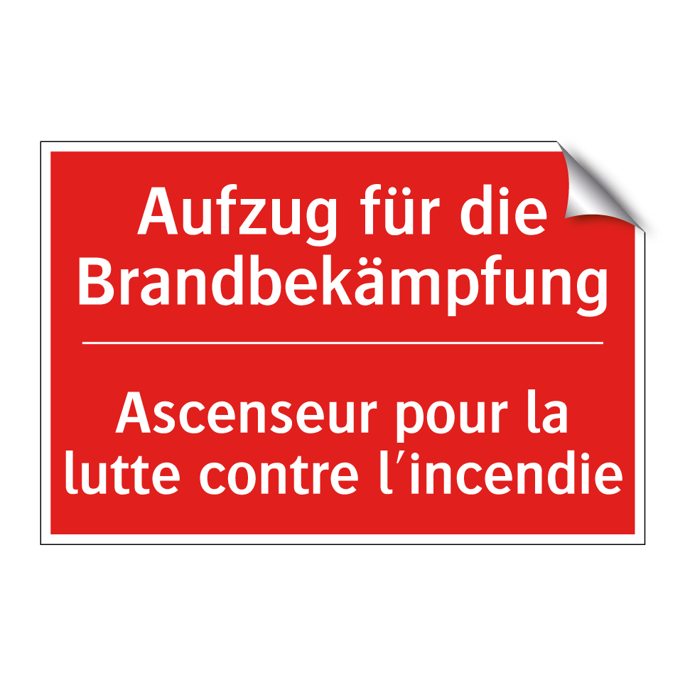 Aufzug für die Brandbekämpfung - Ascenseur pour la lutte contre  /.../