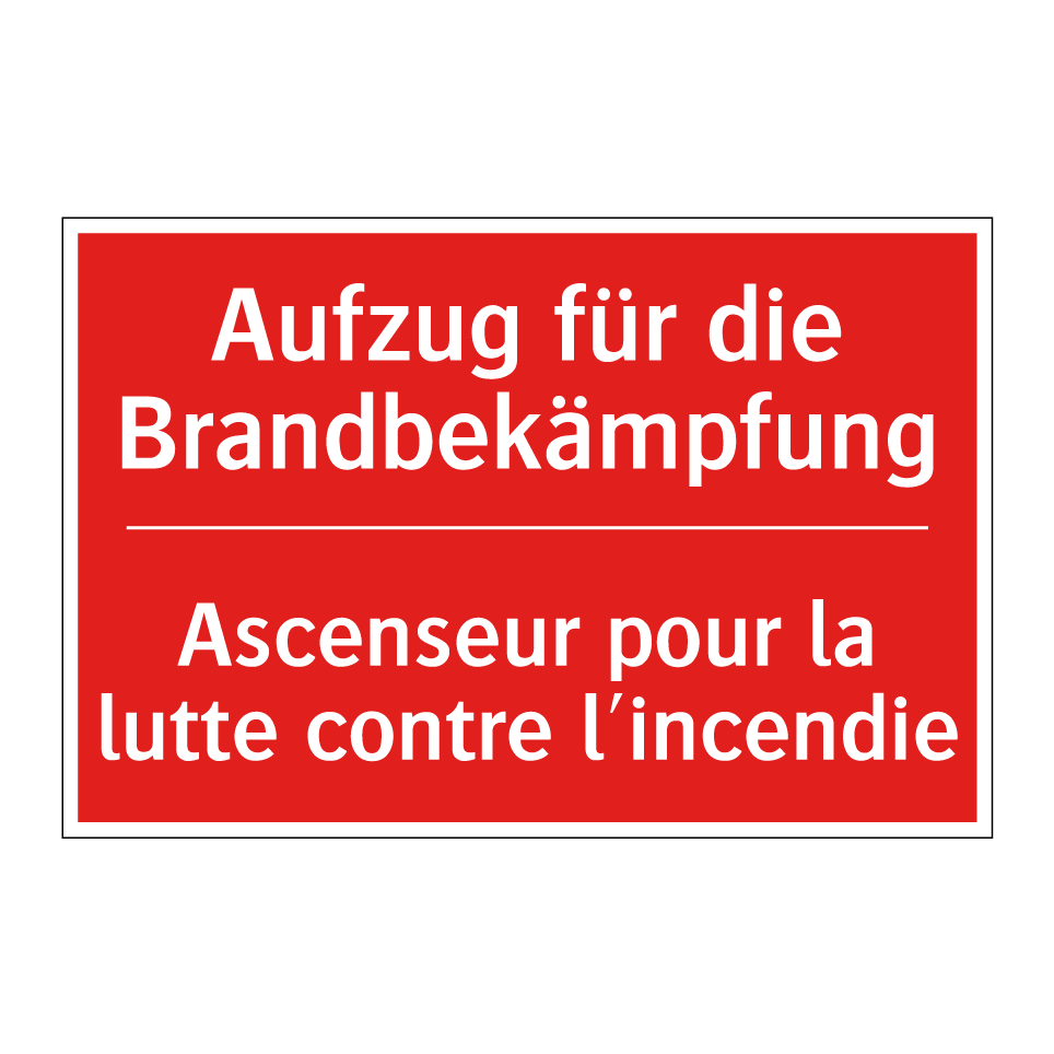 Aufzug für die Brandbekämpfung - Ascenseur pour la lutte contre  /.../