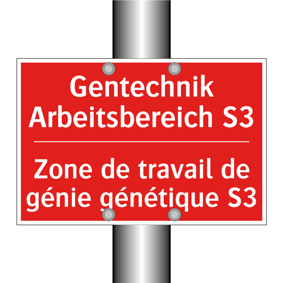 Gentechnik Arbeitsbereich S3 - Zone de travail de génie génétique  /.../
