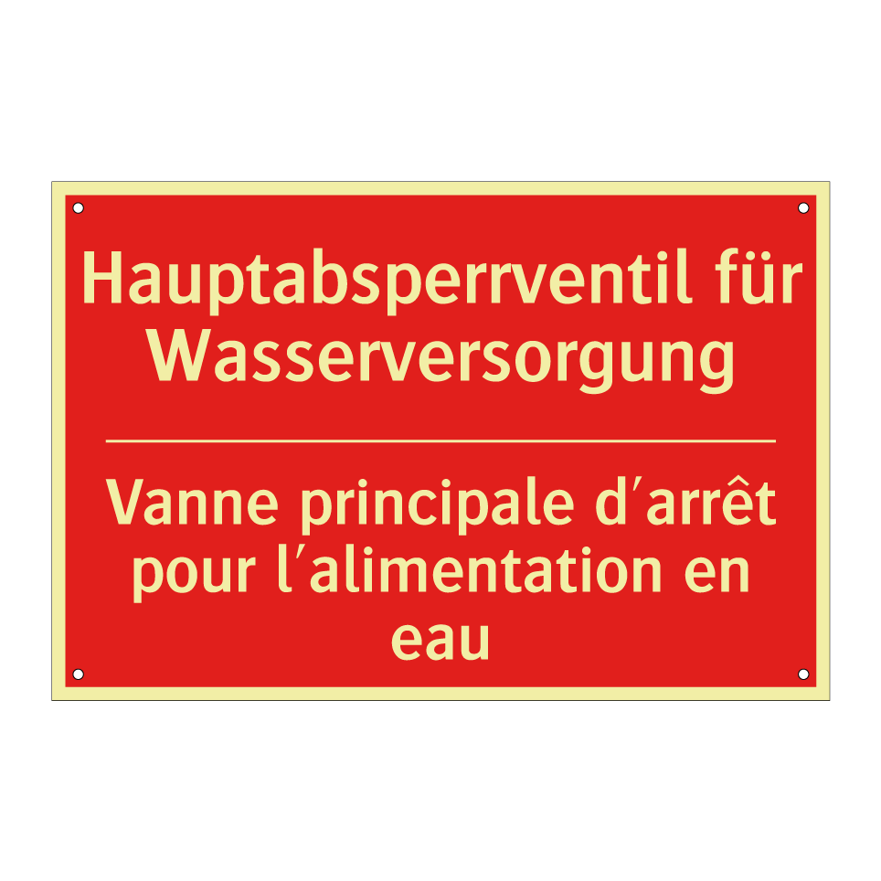 Hauptabsperrventil für Wasserversorgung /.../ - Vanne principale d'arrêt pour  /.../
