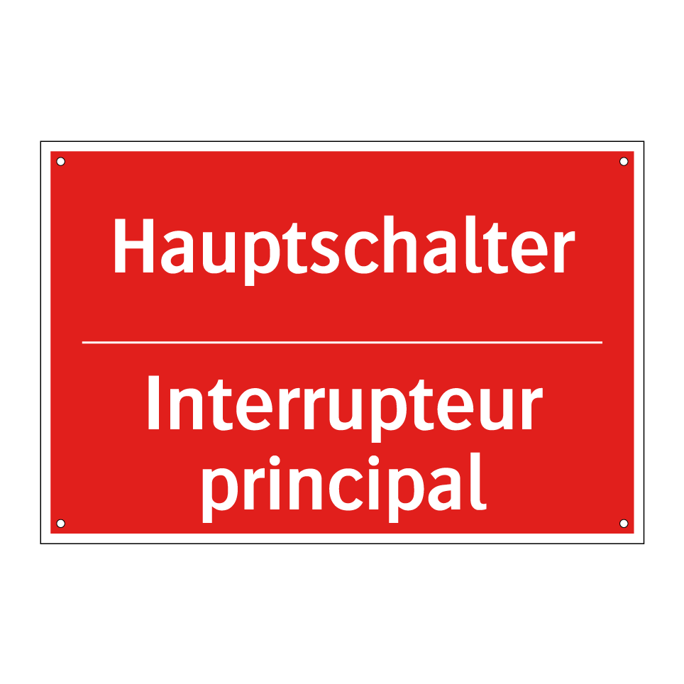 Hauptschalter - Interrupteur principal