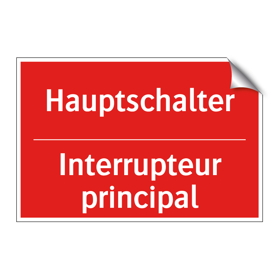 Hauptschalter - Interrupteur principal