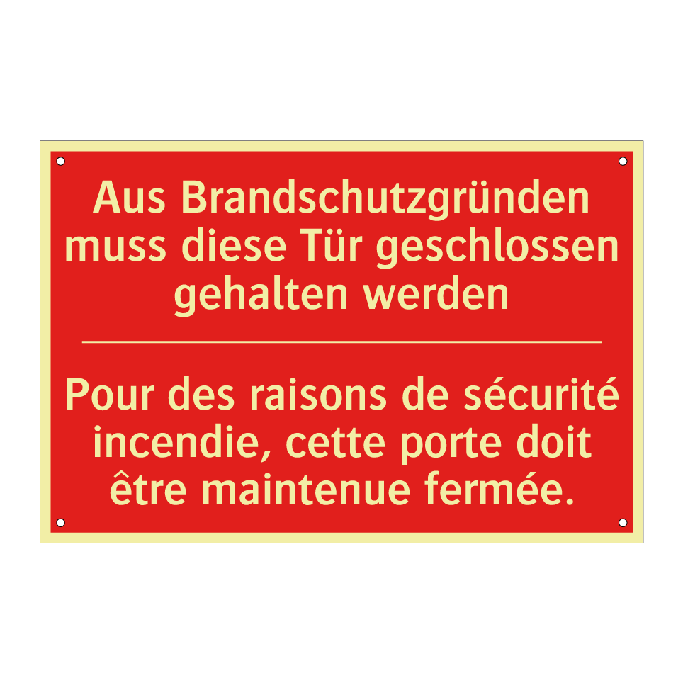 Aus Brandschutzgründen muss diese  /.../ - Pour des raisons de sécurité incendie,  /.../