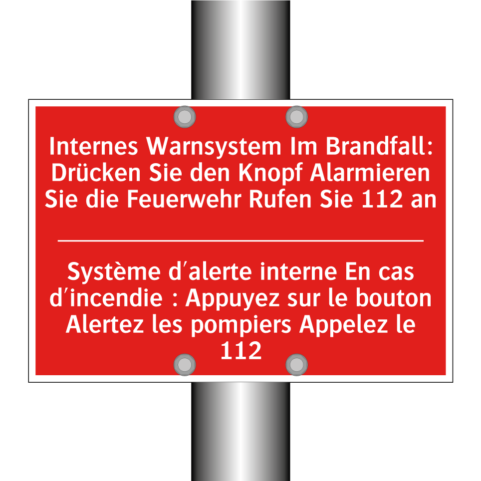 Internes Warnsystem Im Brandfall:  /.../ - Système d'alerte interne En cas  /.../