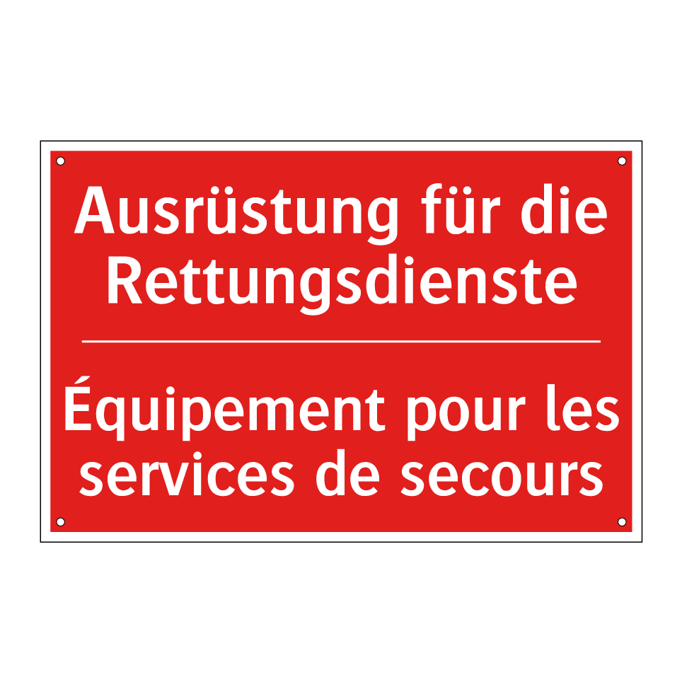 Ausrüstung für die Rettungsdienste /.../ - Équipement pour les services de  /.../