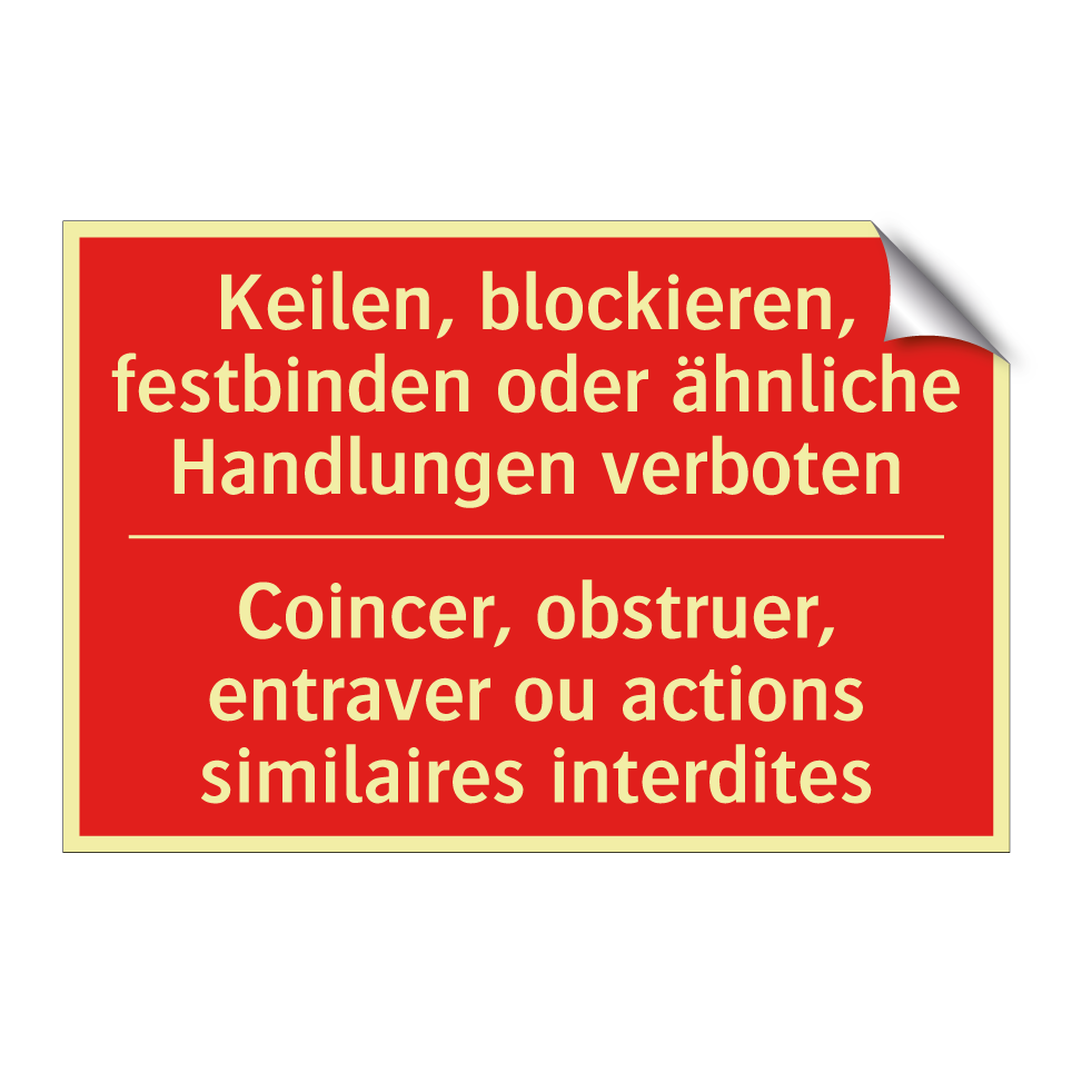 Keilen, blockieren, festbinden  /.../ - Coincer, obstruer, entraver ou  /.../