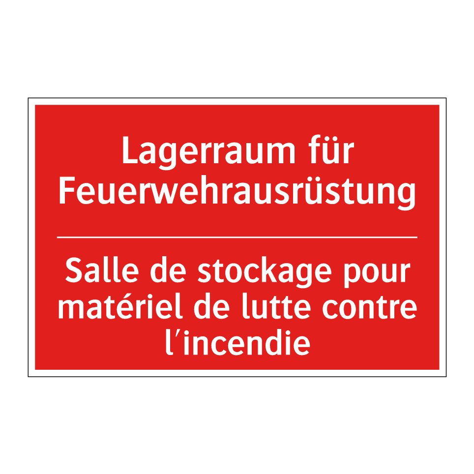 Lagerraum für Feuerwehrausrüstung /.../ - Salle de stockage pour matériel  /.../