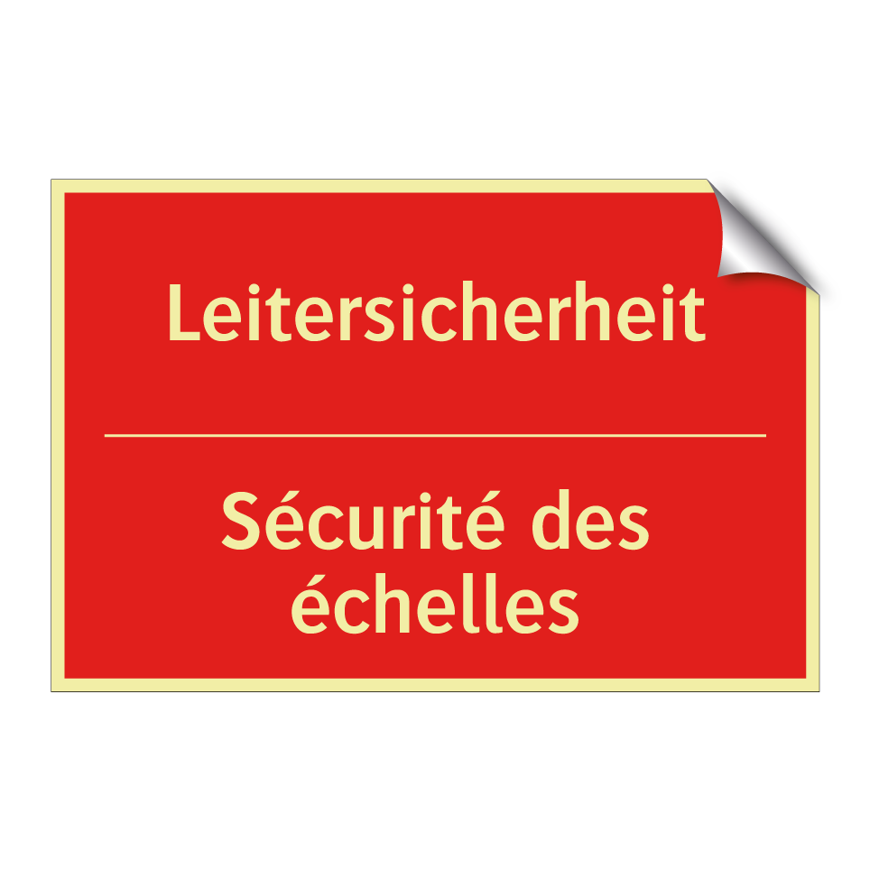 Leitersicherheit - Sécurité des échelles