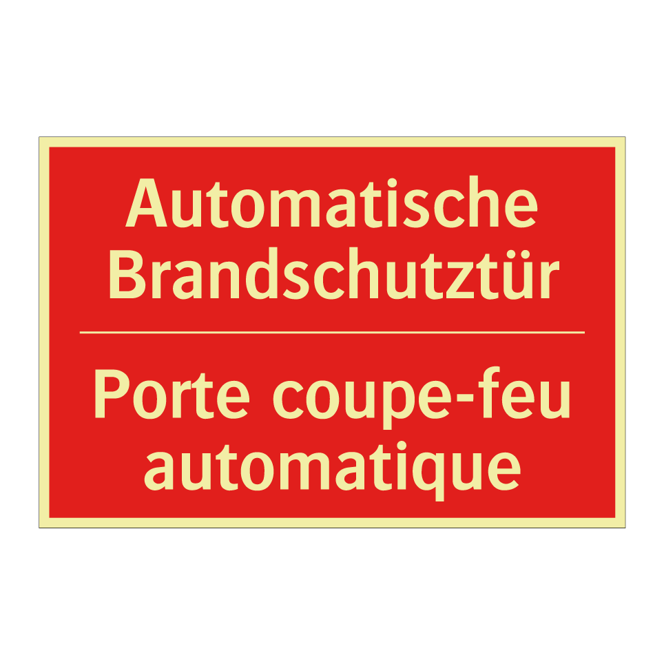 Automatische Brandschutztür - Porte coupe-feu automatique