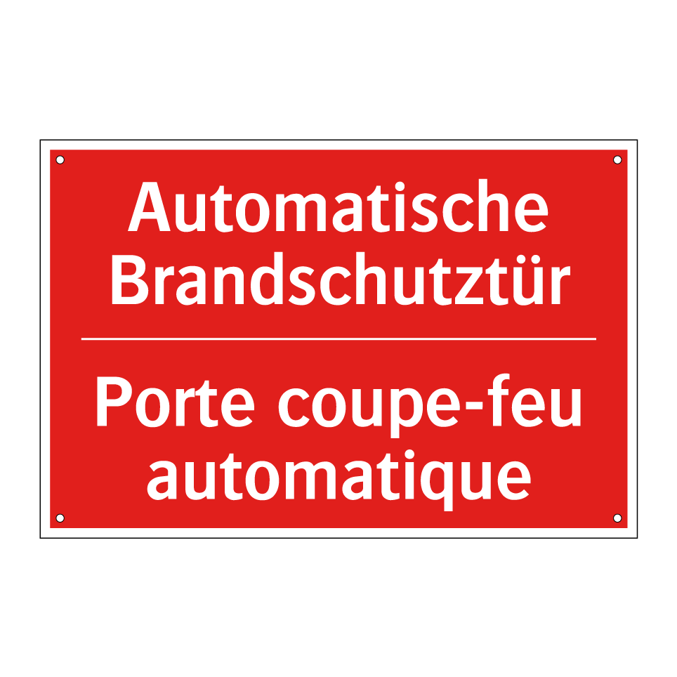 Automatische Brandschutztür - Porte coupe-feu automatique