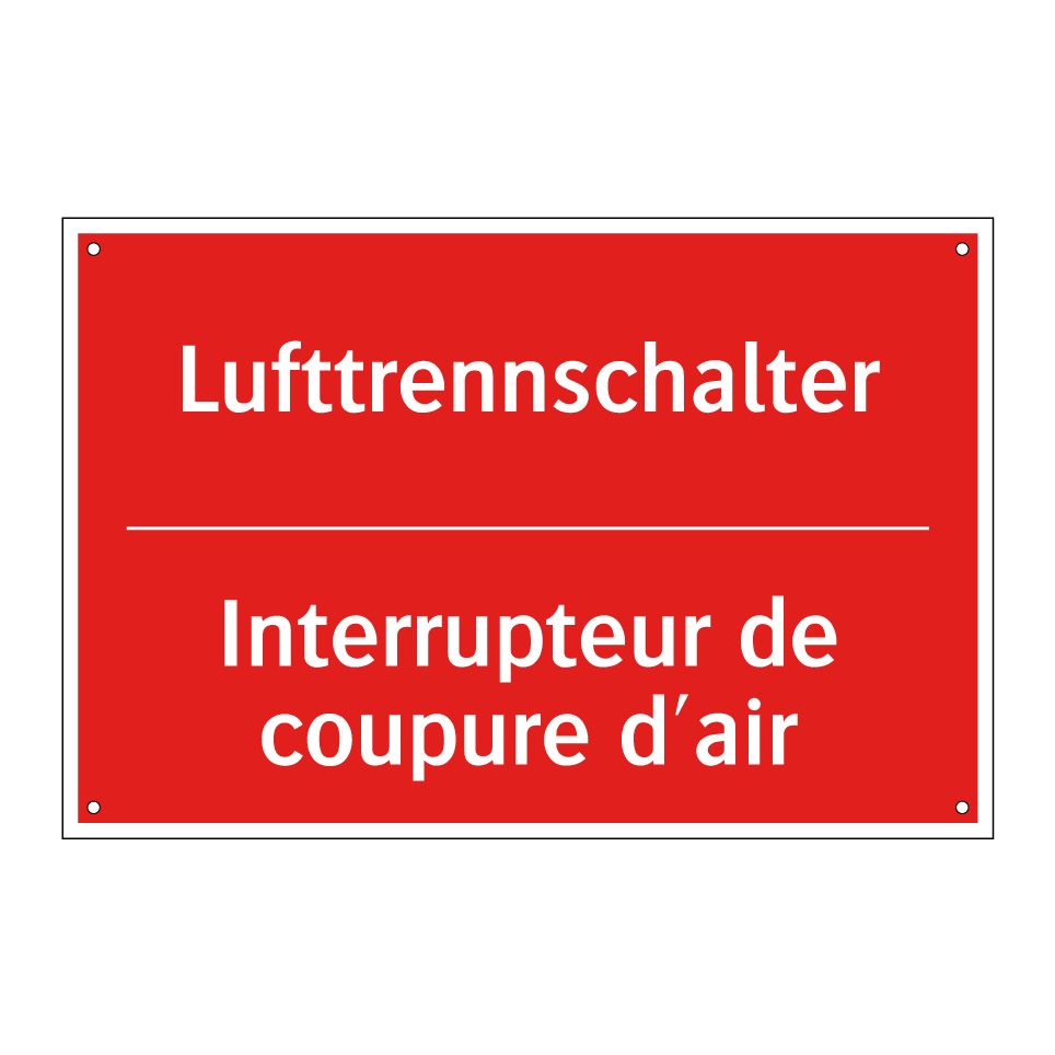 Lufttrennschalter - Interrupteur de coupure d'air
