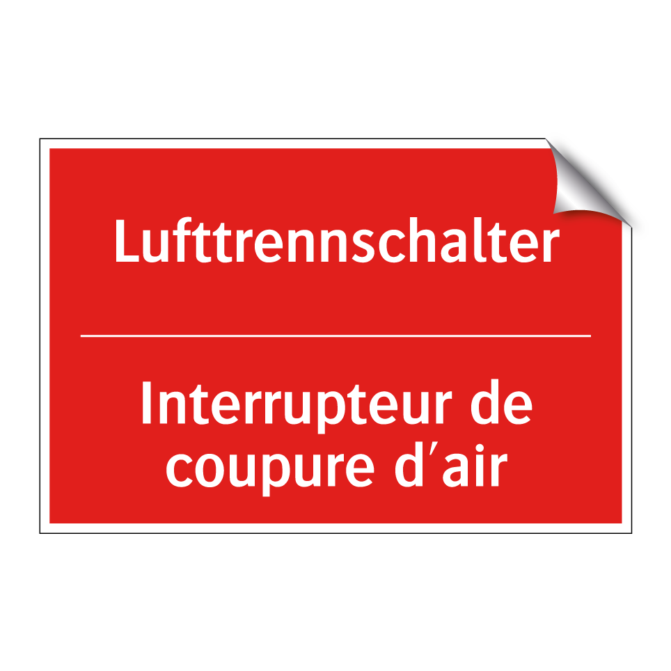 Lufttrennschalter - Interrupteur de coupure d'air