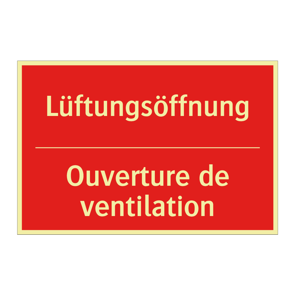 Lüftungsöffnung - Ouverture de ventilation