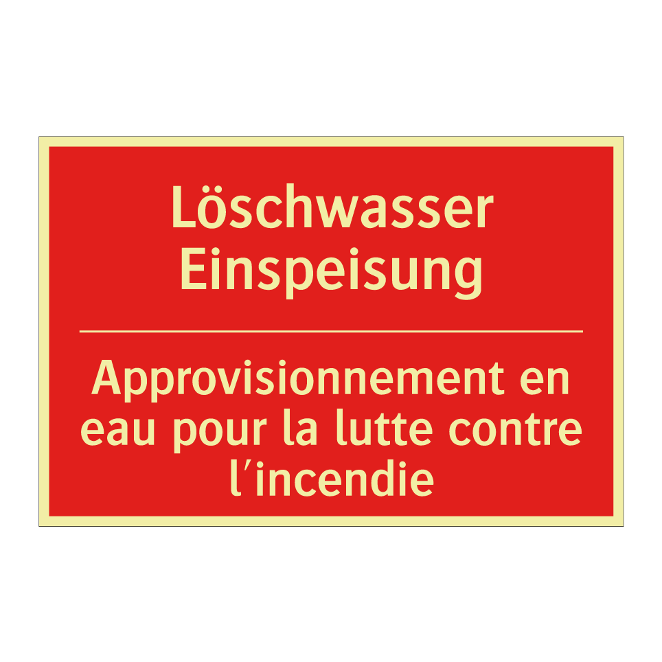 Löschwasser Einspeisung - Approvisionnement en eau pour  /.../
