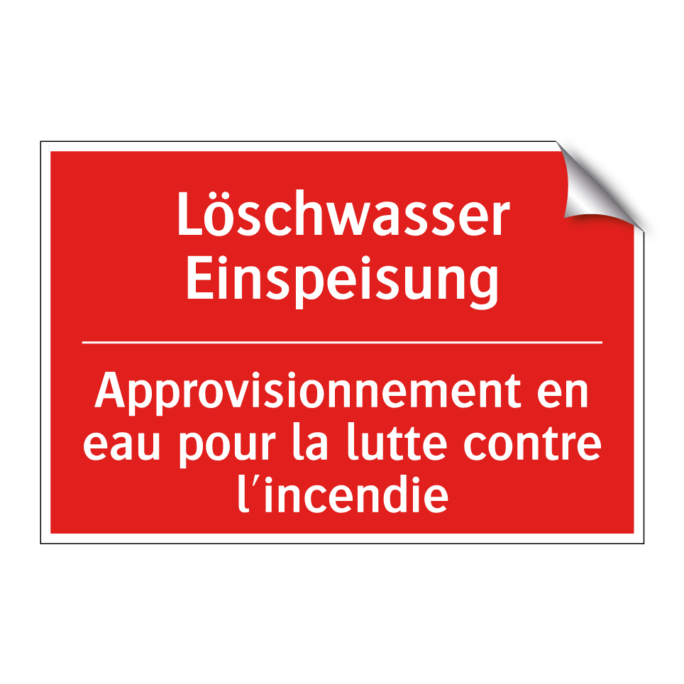 Löschwasser Einspeisung - Approvisionnement en eau pour  /.../