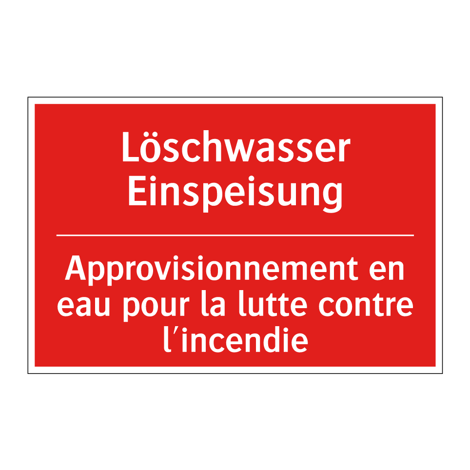 Löschwasser Einspeisung - Approvisionnement en eau pour  /.../