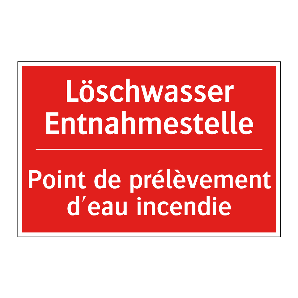 Löschwasser Entnahmestelle - Point de prélèvement d'eau incendie /.../