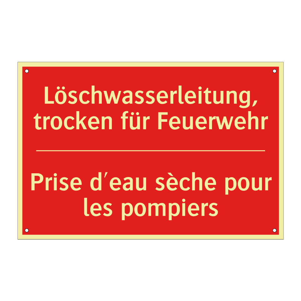 Löschwasserleitung, trocken für  /.../ - Prise d'eau sèche pour les pompiers /.../