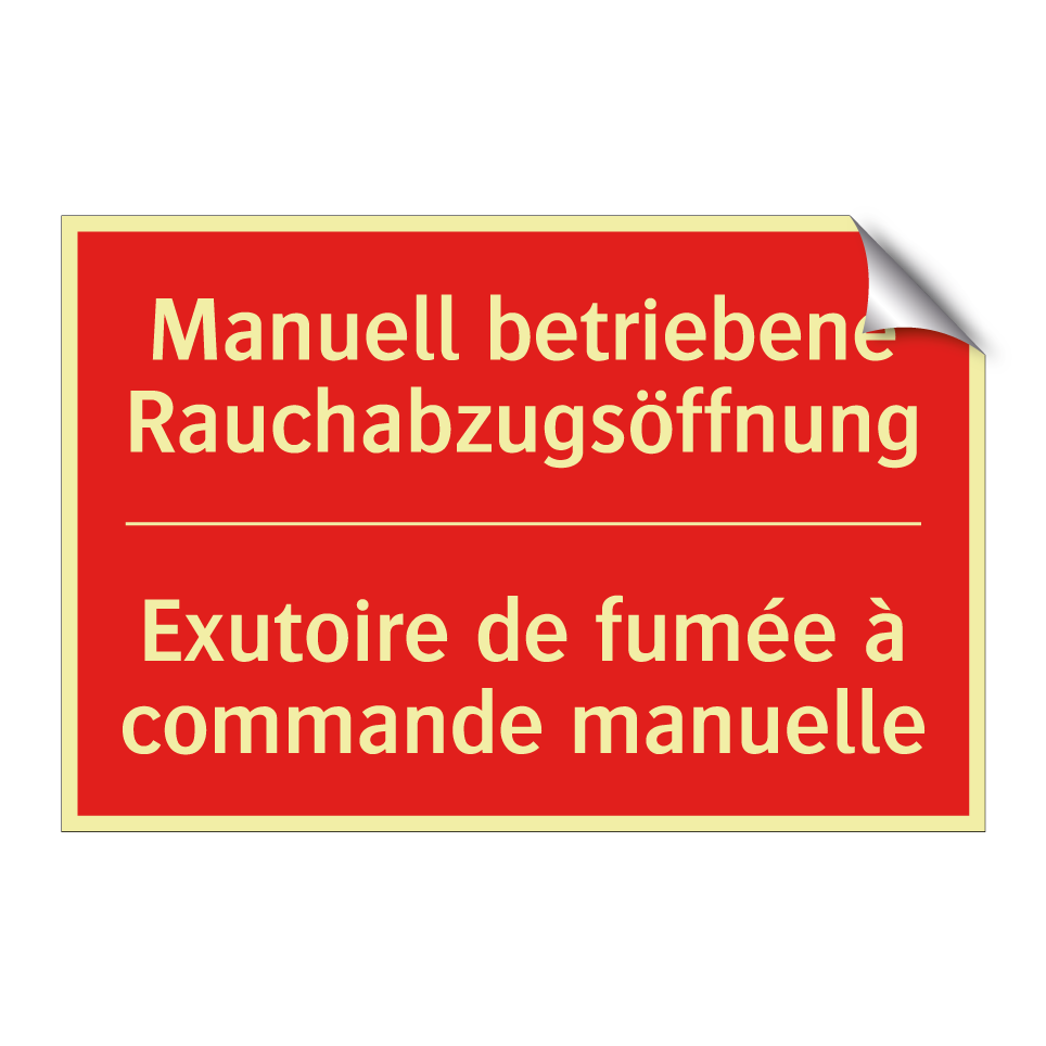 Manuell betriebene Rauchabzugsöffnung /.../ - Exutoire de fumée à commande manuelle /.../