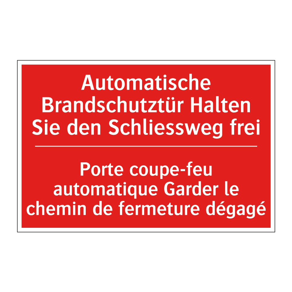 Automatische Brandschutztür Halten  /.../ - Porte coupe-feu automatique Garder  /.../