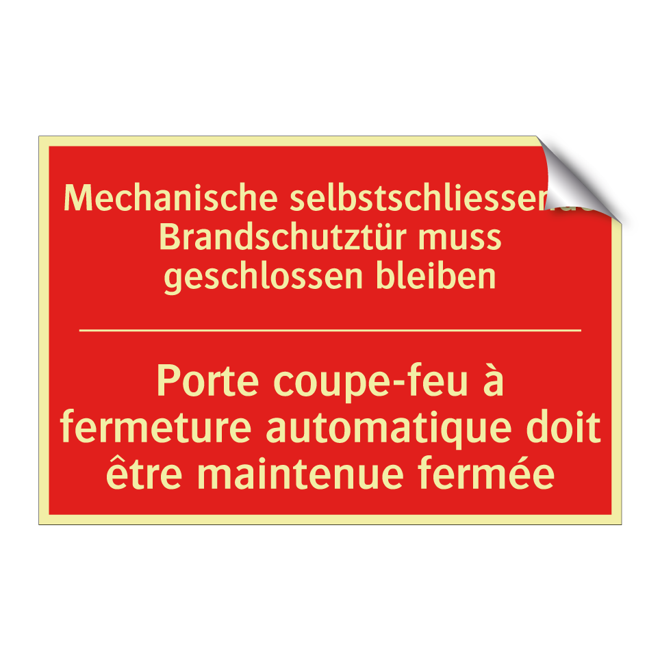 Mechanische selbstschließende  /.../ - Porte coupe-feu à fermeture automatique  /.../