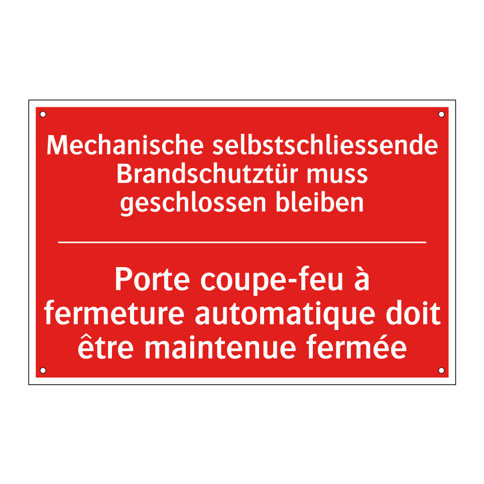 Mechanische selbstschließende  /.../ - Porte coupe-feu à fermeture automatique  /.../