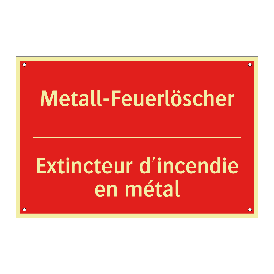 Metall-Feuerlöscher - Extincteur d'incendie en métal