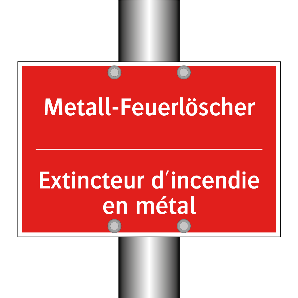 Metall-Feuerlöscher - Extincteur d'incendie en métal
