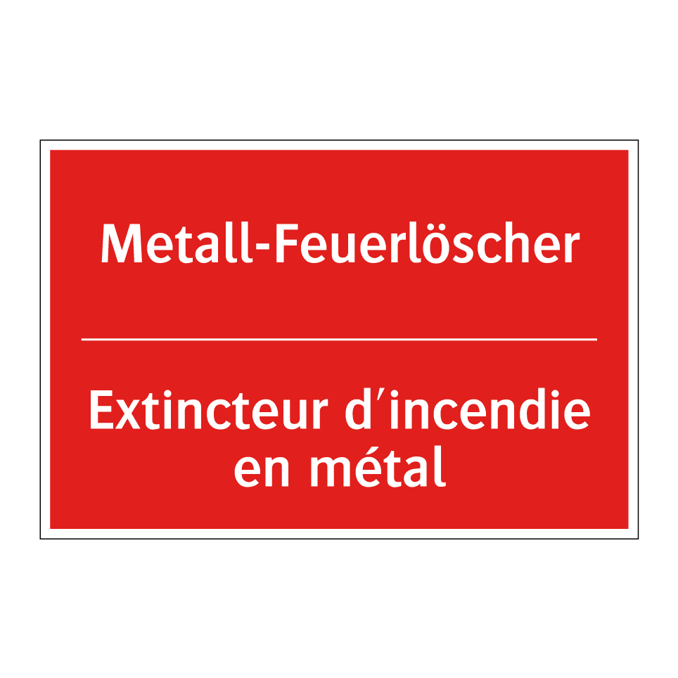 Metall-Feuerlöscher - Extincteur d'incendie en métal